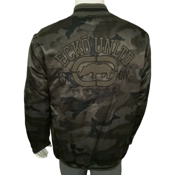 ECKO UNLTD CAMOUFLAGED MEN’S BOMBER JACKET - Picture 6 of 6